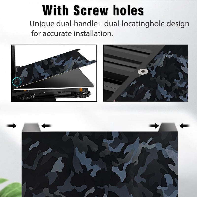 Wefuit Camouflage+High-Rise 3D Printer K1 K1C Sheet 235x235m,Smooth Spring Steel Build Plate for Creatily K1C/K1/Ender 3 V3/Ender 3 V3 KE/Ender V3 SE/Ender 5 S1/Ender 3 S1 Pro/Ender 3 S1 3D Printer. - Image 4